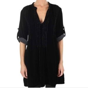 CP Shades Women's Regina Velvet Tunic Dress Black Size XS